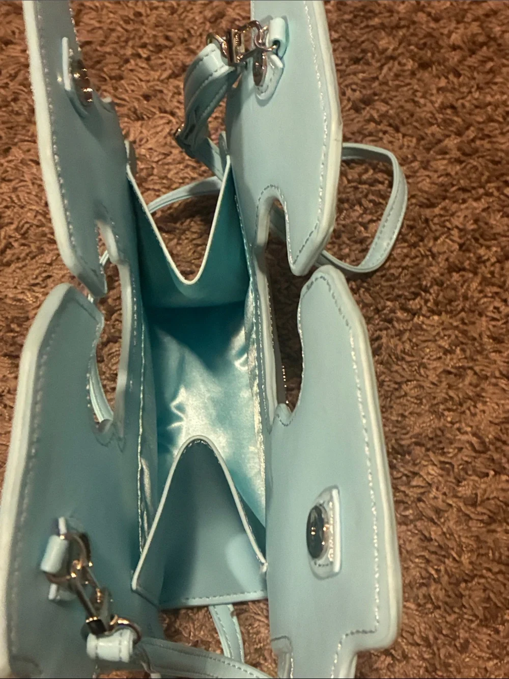 LET'S GET THIS BREAD Light Blue studio cult Crossbody Bag